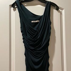 Bailey 44 Draped Layered Deep Green Tank Top S